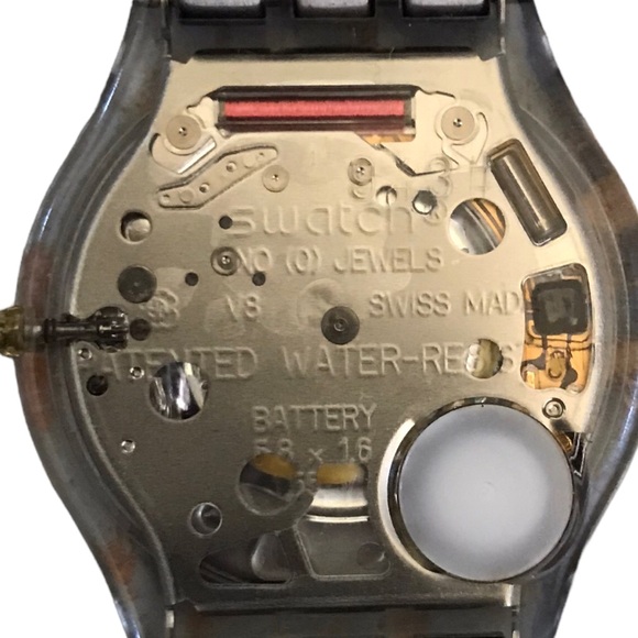 Womens Swatch Watch Climber Flowery Stainless Steel Links Round Transparent Face - Picture 5 of 11